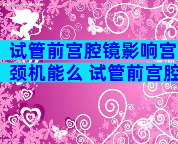 试管前宫腔镜影响宫颈机能么 试管前宫腔镜手术有助于着床吗